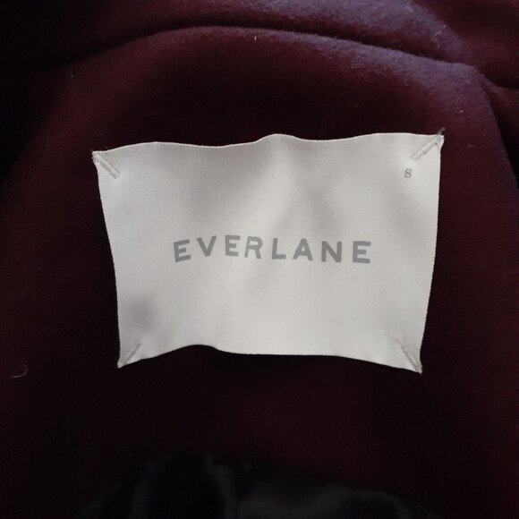 Everlane Coat Red The Italian Wool Cashmere Blend Overcoat Size Small - Picture 4 of 15